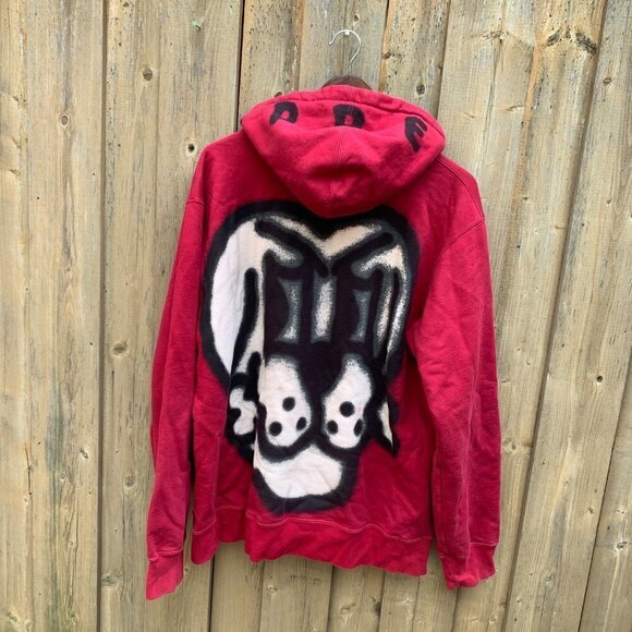 Supreme Bone Zip Up Sweatshirt Cardinal Red XL - Picture 8 of 13